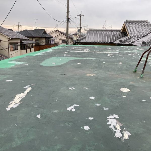 大阪府堺市のM様邸で、屋上の防水工事